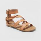 Girls' Leontine Asymmetrical Gladiator Sandals - Cat & Jack Tan