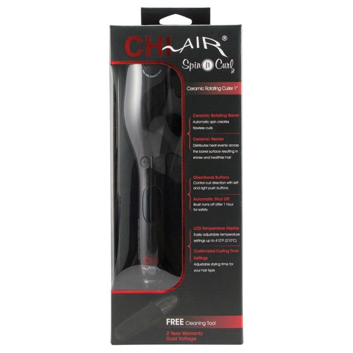 Chi Air Spin & Curl Ceramic Rotating Curler - Black