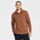 Men's Regular Fit High Neck Pullover Sweatshirt - Goodfellow & Co Brown