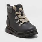 Toddler Boys' Atlas Lace-up Combat Boots - Cat & Jack Black