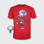 Kids' Marvel Spidey Gwen Short Sleeve T-shirt With Mini Funko Pop! - Red