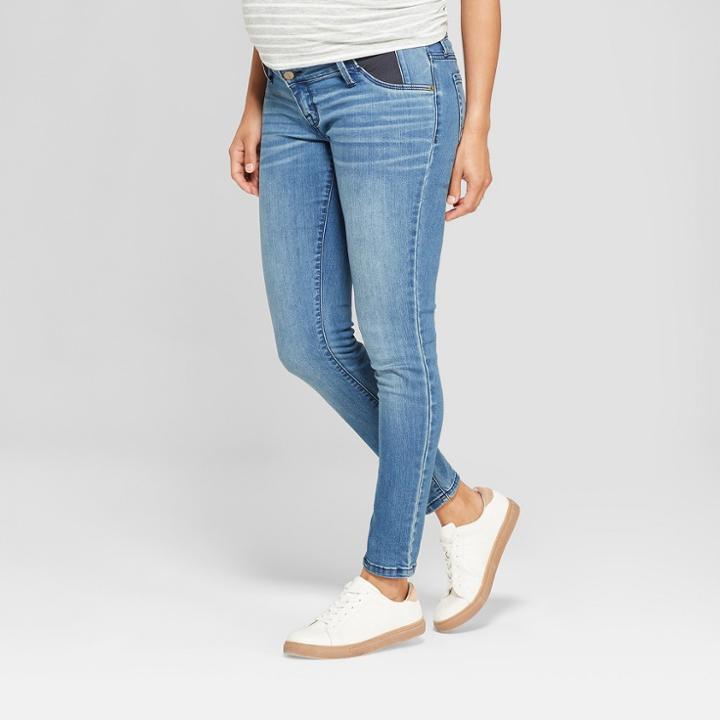 Maternity Inset Panel Jeggings - Isabel Maternity By Ingrid & Isabel Medium Wash 15, Women's,