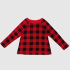 Toddler Girls' Buffalo Check Cozy Long Sleeve T-shirt - Cat & Jack Red