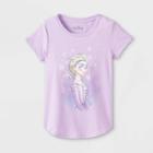 Girls' Frozen Elsa Sketch Short Sleeve Graphic T-shirt - Purple
