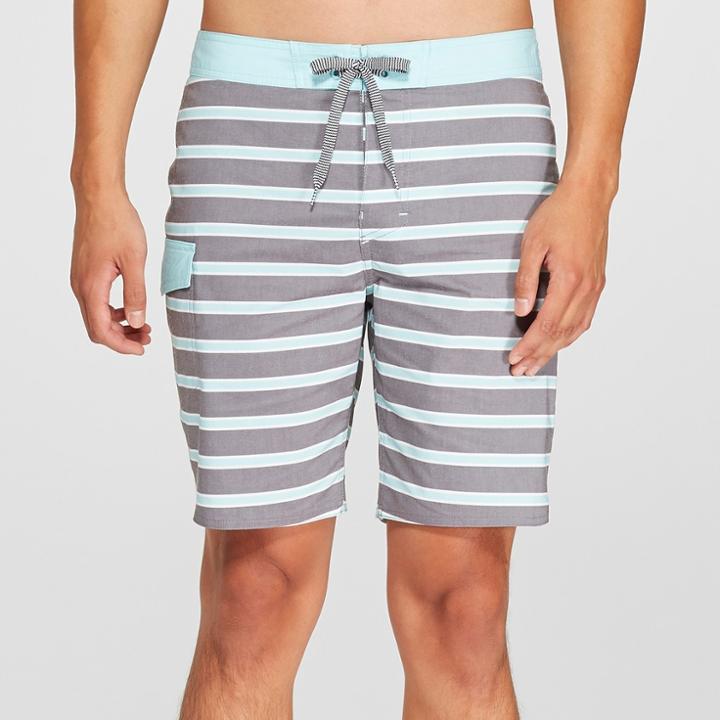 Men's 8.5 Striped Juggernaut Board Shorts - Goodfellow & Co Blue