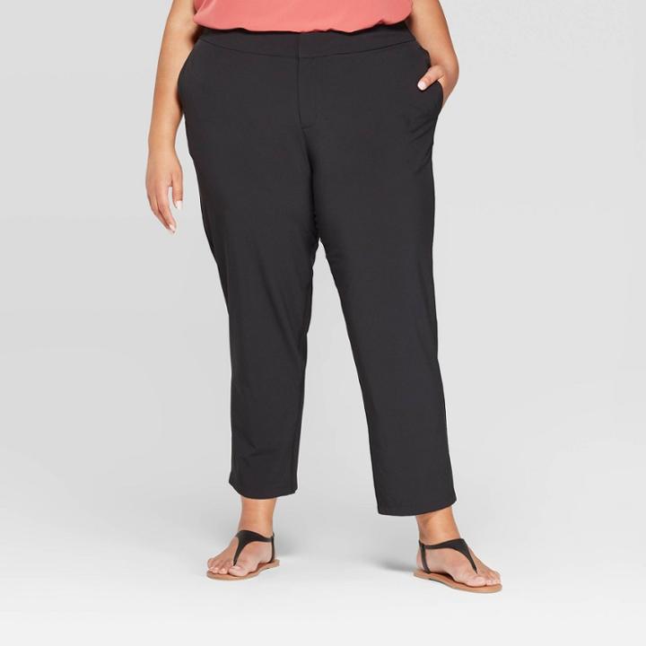 Women's Plus Size Fashion Pants - Ava & Viv Black X