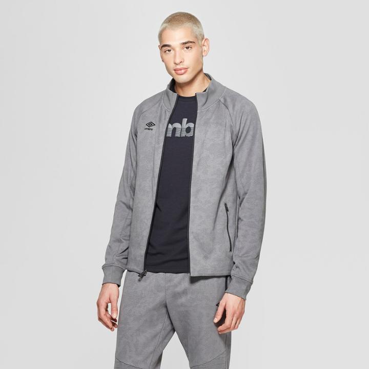 Umbro Men's Fleece Bomber Jacket - Industrial Grey
