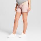Maternity Inset Panel Midi Jean Shorts - Isabel Maternity By Ingrid & Isabel Pink Wash