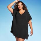 Kona Sol Women's Side Slit Tie Back Cover Up Tunic Dress - Kona