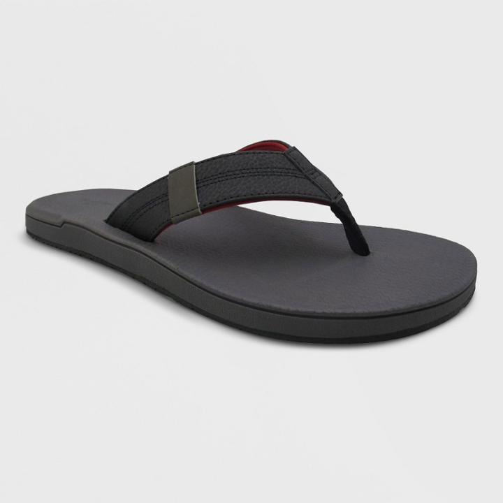 Men's Luke Flip Flop Sandals - Goodfellow & Co Charcoal