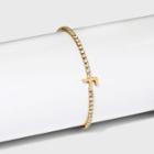 Gold Plated Cubic Zirconia Initial 'f' Tennis Bracelet - A New Day Gold