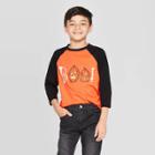 Boys' 3/4 Sleeve Halloween T-shirt - Cat & Jack Orange L, Boy's,