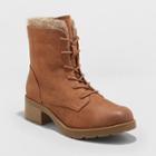 Women's Dez Lace Up Hiker Boots - Universal Thread Cognac (red)