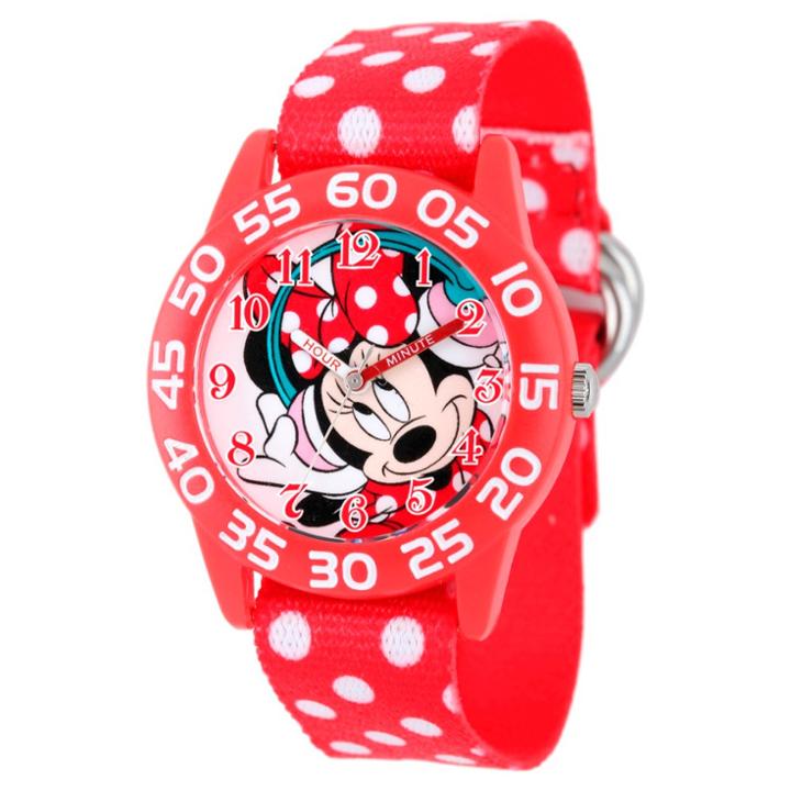 Girls' Disney Minnie Mouse Plastic Watch - Red