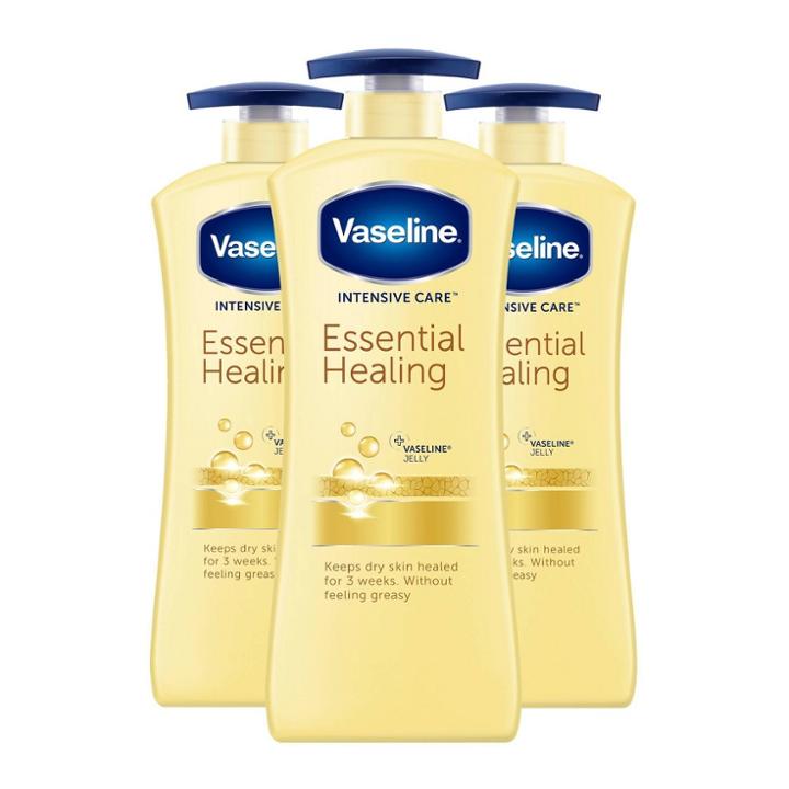 Vaseline Intensive Care Essential Healing Hand And Body Lotion - 3pk/20.3 Fl Oz