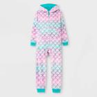 Girls' Rainbow Peace Sign Union Suit - Cat & Jack Aqua/pink