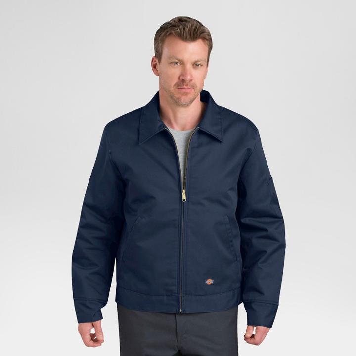 Dickies Men's Big & Tall Twill Insulated Eisenhower Jacket- Navy (blue) M