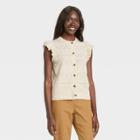 Women's Crewneck Sweater Vest - Who What Wear Cream