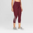 Women's Striped Running Mid-rise Capri Leggings 20 - C9 Champion Dark Purple