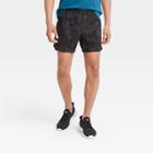 Men's Lined Run Shorts 5 - All In Motion Black Heather