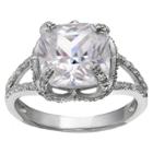 Target Women's Cushion Cubic Zirconia Ring In Sterling