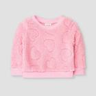 Baby Girls' Shiny Heart Cozy Sweatshirt - Cat & Jack Pink Newborn