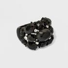 Stone Cluster Stretch Ring - A New Day Black