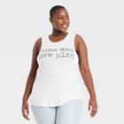Grayson Threads Women's Plus Size Same Man New Plan Graphic Tank Top - White