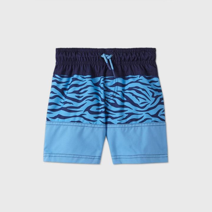 Toddler Boys' Colorblock Swim Trunks - Cat & Jack Navy