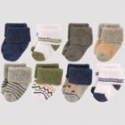 Luvable Friends Baby 8pk Aztec Damask Pattern Terry Booties - 0-6m, Kids Unisex, Blue