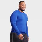 Men's Long Sleeve Fitted Cold Mock T-shirt - All In Motion Blue
