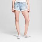 Women's High-rise Floral Embroidered Jean Shorts - Mossimo Supply Co. Light Wash
