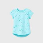 Toddler Girls' Short Sleeve Star T-shirt - Cat & Jack Aqua