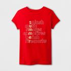 Girls' Short Sleeve Summer Graphic T-shirt - Cat & Jack Red
