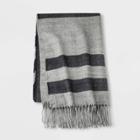 Men's Striped Holiday Oblong Scarf - Goodfellow & Co Navy, Blue