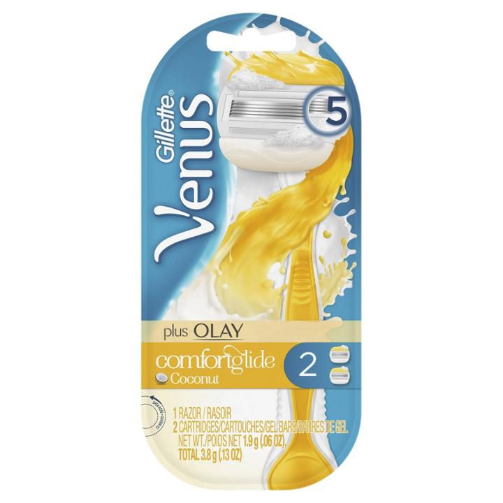 Venus Comfortglide Plus Olay 5-blade Coconut Women's Razor - 1 Handle +