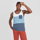 Men's Color Block Standard Fit Novelty Tank Top - Goodfellow & Co Navy S, Men's, Size: