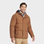 Men's Big & Tall Midweight Puffer Jacket - Goodfellow & Co Brown