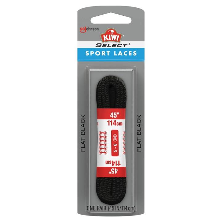 Kiwi Select Sport Flat Lace - Black 45, Adult Unisex