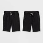 Boys' Pull-on Woven Shorts - Cat & Jack Black/black