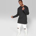 Men's Big & Tall Long Sleeve Layered Slub T-shirt - Original Use Black