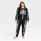 Women's Plus Size Halloween Skeletons Matching Family Pajama Set - Hyde & Eek! Boutique Black