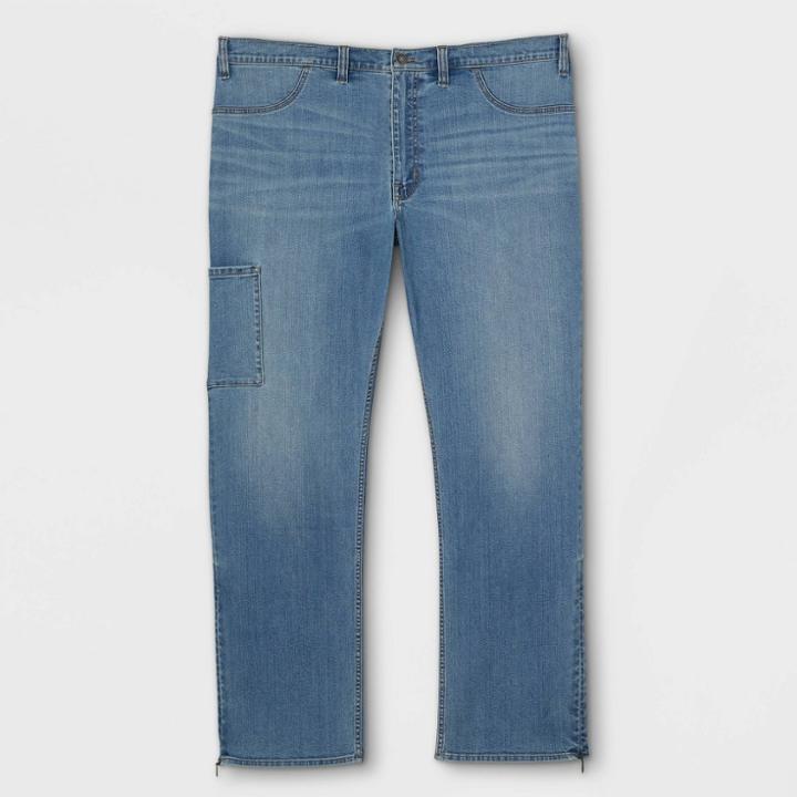 Men's Big & Tall Adaptive Bootcut Jeans - Goodfellow & Co Light Blue