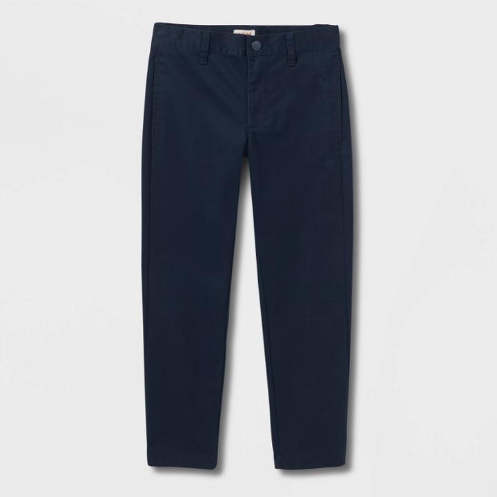Boys' Straight Fit Uniform Chino Pants - Cat & Jack Navy