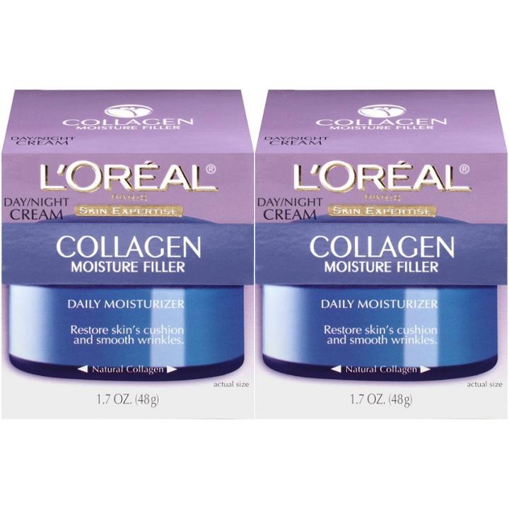 L'oreal Paris Collagen Day & Night Cream - 2ct/1.7oz Each
