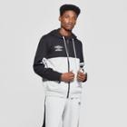 Umbro Men's Color Block Full Zip Hoodie - Heather Grey