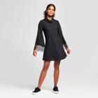 Women's Lace Bell Sleeve Sweater Dress - Vanity Room Black