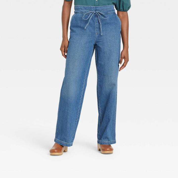 Women's High-rise Wide Leg Jeans - Universal Thread Medium Wash 00,