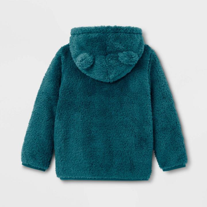 Toddler Sherpa Lined Zip-up Hoodie - Cat & Jack Blue 2t, Toddler Unisex