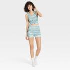 Women's Space Dye Tank And Shorts Pajama Set - Colsie Blue